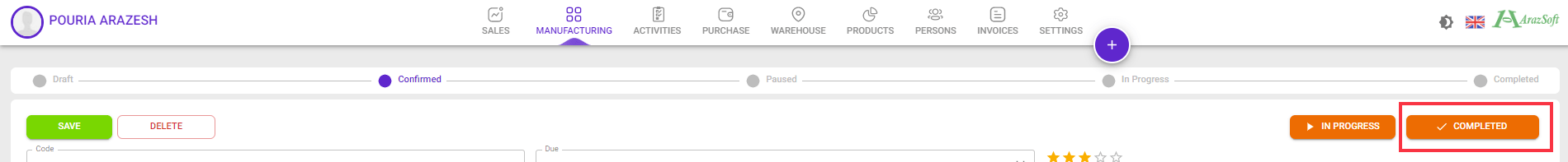 manufacturing manufacturing order complete