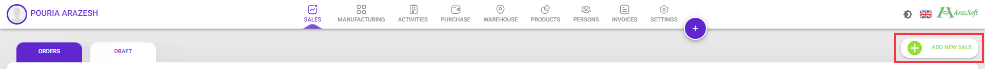 manufacturing new sales order